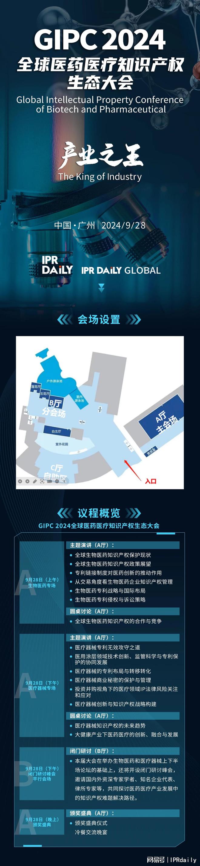 医疗健康产业之王GIPC2024全球医药医疗知识产权生态大会议程公布